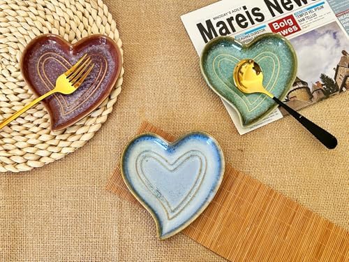 Ceramic Spoon Rest for Stove Top, Heart Cute Spoon Rest for Kitchen