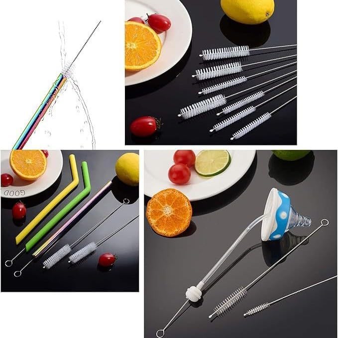 Straw Cleaner Brushes Sets, 8inch Different Diameters 10 Pieces, for