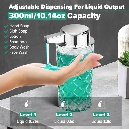 Blancel Automatic Soap Dispenser Touchless Rechargeable Glass