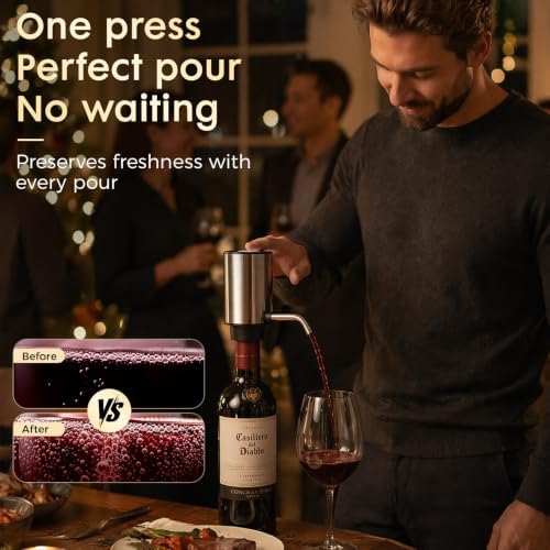 5-in-1 Electric Wine Opener Gift Set, Rechargeable Wine Opener &