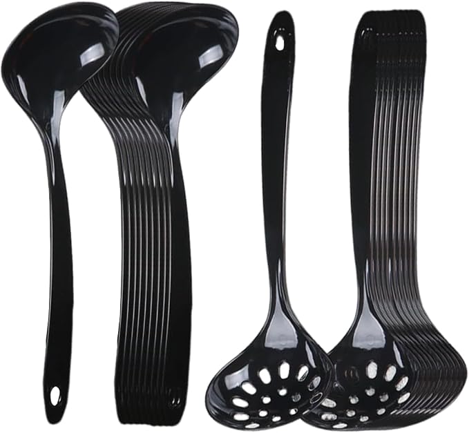 Large Plastic Serving Spoons, Disposable Heavy Duty Serving Spoons, Long Handle by OULIGET