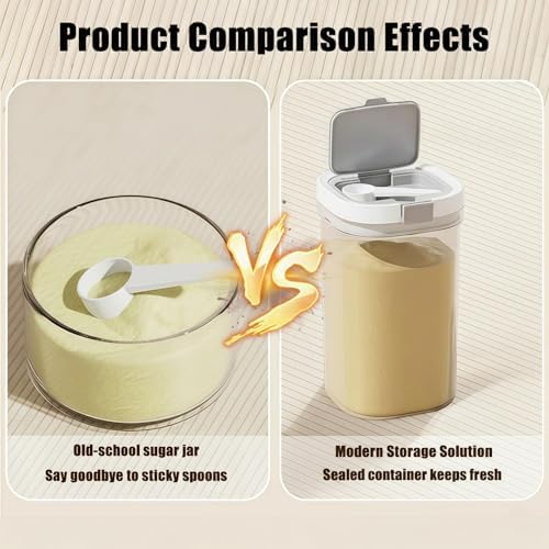 1800ml Airtight Baby Formula Container, Layered Storage with Spoon