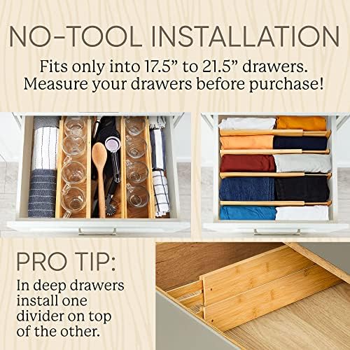 Night Tree Expandable Bamboo Drawer Dividers – drawer separators for
