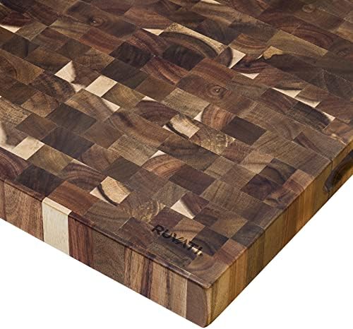 Ruvati Acacia End-Grain Butcher Block, 17 x 16 x 2 in