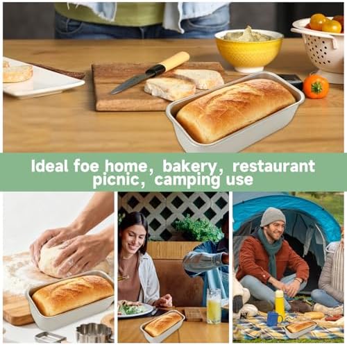 QTLCOHD 4 Pack Loaf Pans for Baking Bread, 7 x 3 Inch