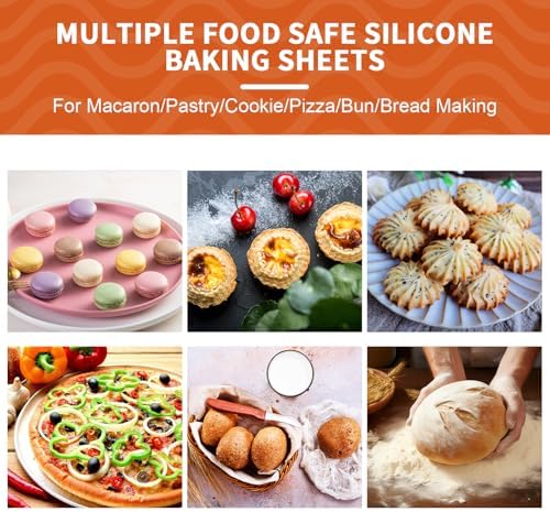KitchenRaku Silicone Baking Mat Set of 3, Half and Quarter Sheets