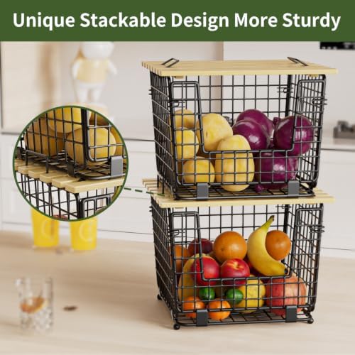 2 Pack Stackable Potato Onion Bins