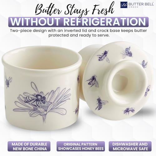 Butter Bell Crock by L. Tremain French Ceramic Butter Keeper, Honey