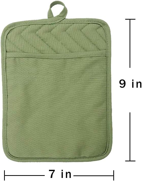 Anyi Heat Resistant Pot Holders, Cotton Hot Pads - Image 5