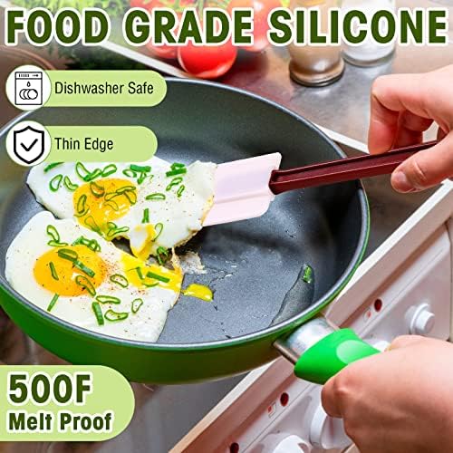 Lounsweer 2 Pcs Silicone Spatula Scraper Heat Resistant, 10 Inch