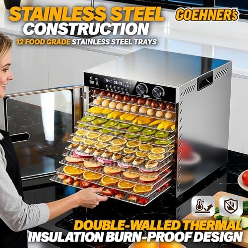 Commercial 12-Tray Food Dehydrator