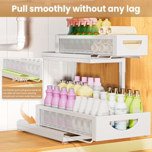 Under Sink Organizer for Kitchen and Bathroom Cabinets Pull Out