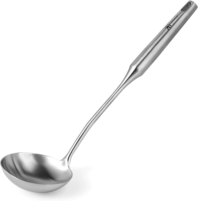 Soup Ladle - 18/10 Stainless Steel Ladle Spoon，13.8" Large Durable Metal Ladel by Mamajardin