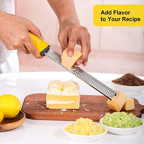 Stainless Steel Lemon Zester & Grater - Premium Kitchen Tool for