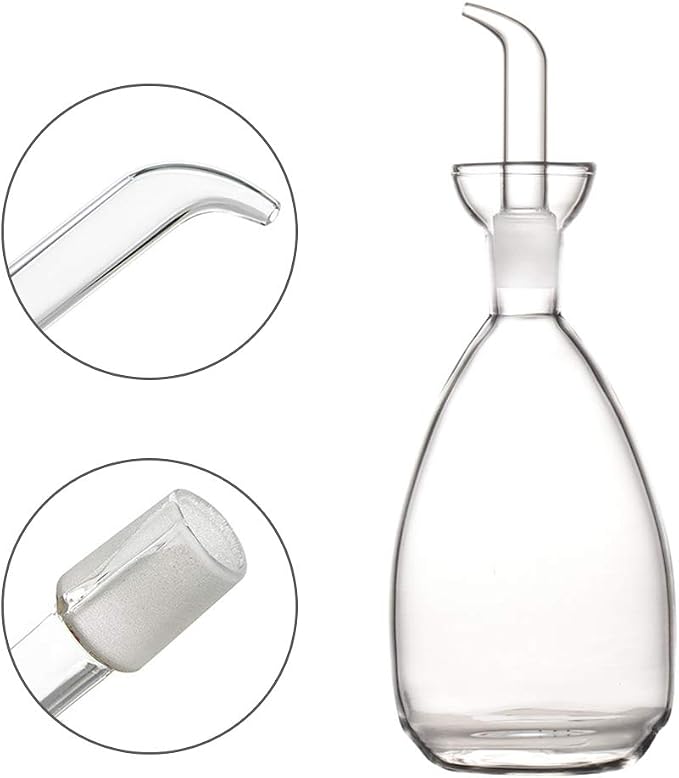 Affogato Glass Oil Bottle with Spout, Olive Oil Dispenser Vinegar Drizzler - Image 3