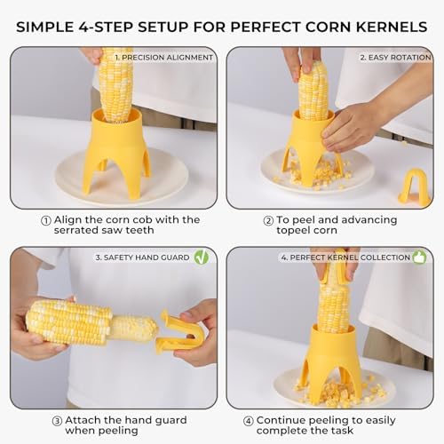 Corn Stripper and Peeler Tool, Non-Slip Handle