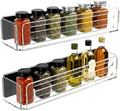 Novabright 2-Pack Clear Acrylic Magnetic Spice Rack