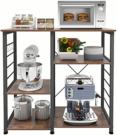 DlandHome 35.4 Inch Microwave Cart Stand, 3-Tier x 3-Tier