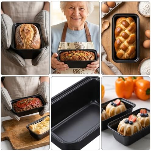 16 Pack Mini Loaf Pans for Baking, 6.1" Carbon Steel Nonstick Small