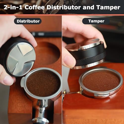 51mm Espresso Accessories Kit | 2-in-1 Distributor and Tamper, WDT