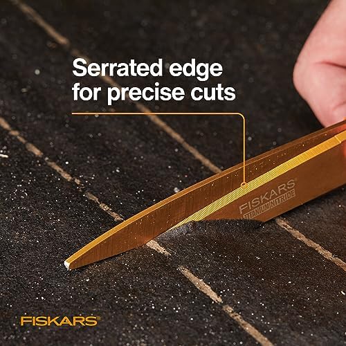 Fiskars 9" Titanium Shop Shears Heavy Duty Serrated Multipurpose