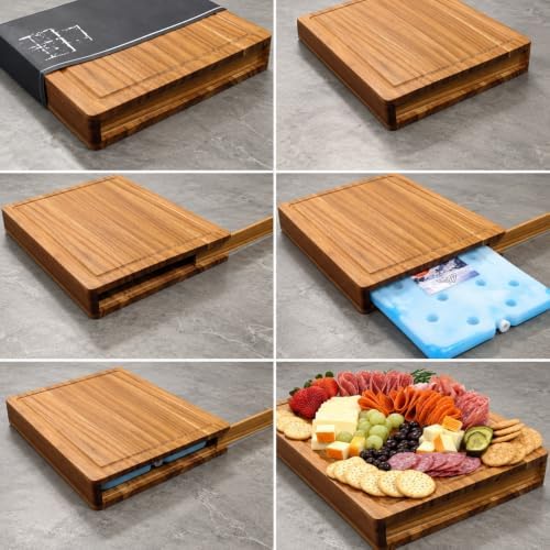 Latitude Board®- Original Chilled Charcuterie Board with a Built In