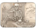 OTVEE Skeleton Enjoys Tub Wine Dish Drying Mat for Kitchen Counter