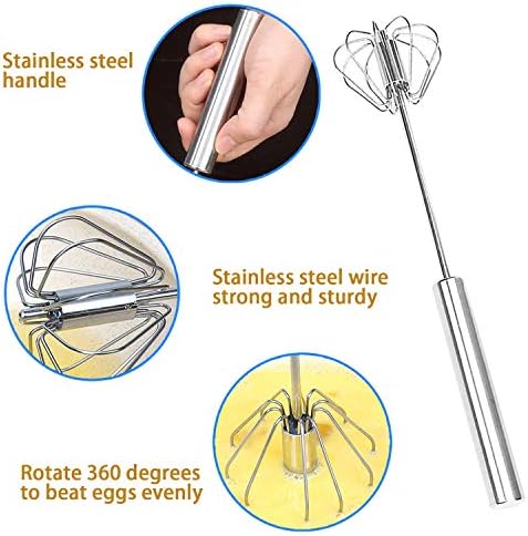Listenman Danish Dough Whisk Bread Mixer & Egg Whisk Kits, 2 Pack