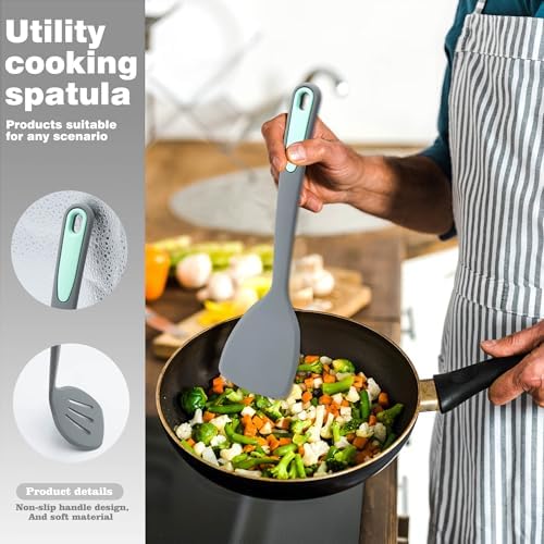 To encounter 5 Pieces Light Grey Silicone Spatula Set