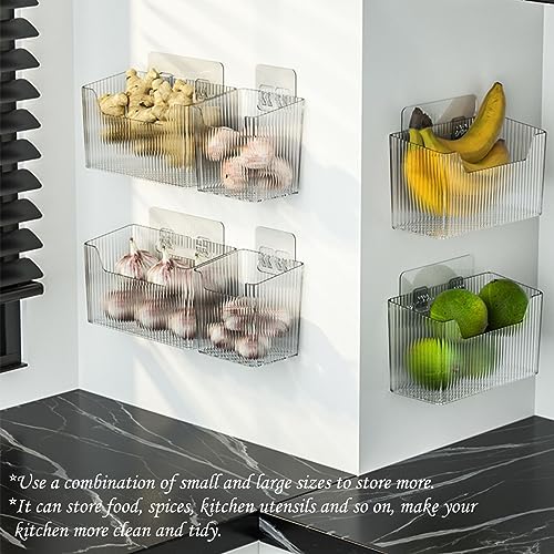 Lae Nuvole Adhesive Cabinet Door Organizer, 2 Pack, Clear