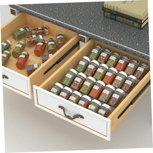 SUPVOX Expandable Spice Rack Organizer, Acrylic Drawer Insert