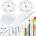 56 PCS Cookie Decorating Kit Supplies Including Acrylic Turntable