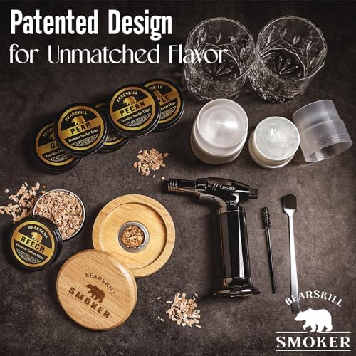 Whiskey Smoker Kit with Torch - 6 Natural Wood Chips Flavors, 2