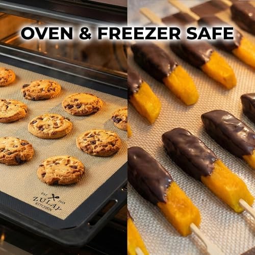 Zulay Kitchen Silicone Baking Mat, 2 Pack, 16.5" x 11.6"
