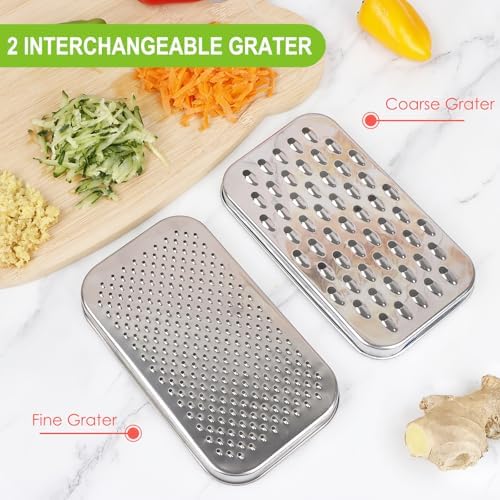 Cheese Grater Citrus Lemon Zester with Food Storage Container & Lid