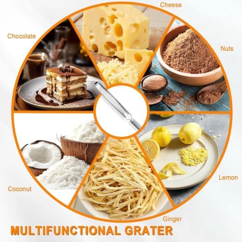 Stainless Steel Lemon Zester, Cheese & Vegetable Zester Grater With