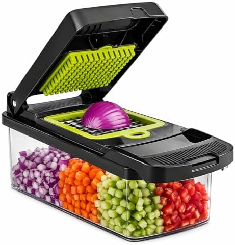 Vegetable Chopper and Food Dicer with Storage Container