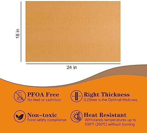 UBeesize 2 Pack Thickened Copper Oven Liners for Bottom of Oven BPA &