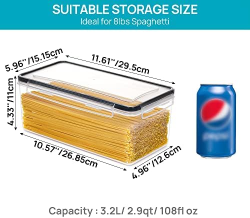 Vtopmart 4-Pack 3.2L Airtight Pasta Storage Containers