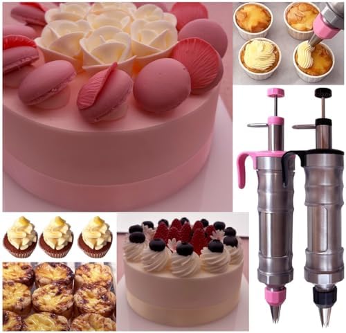 Dessert Decorating Syringe Set,Cake Decorating Tool,6 Piping Icing