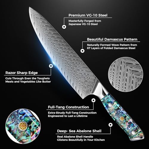SENKEN Umi Collection 5-Piece Damascus Steel Knife Set