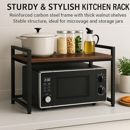 2-Tier Microwave Stand, Holds Up to 200 lbs (20.5" Width)