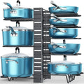 ORDORA Pots and Pans Organizer Under Cabinet 16.6", 8-Tier Adjustable