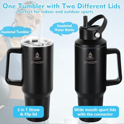 40 oz Tumbler with Handle and Straw or Convert to 40 oz Insulated