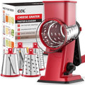 GDL Cheese Grater Shredder, Hand Crank, 4 Blades
