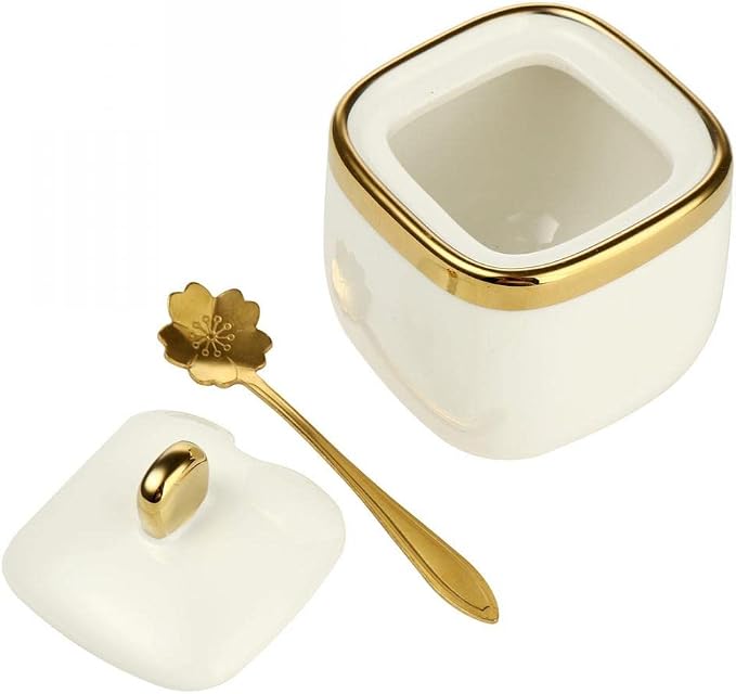 Porcelain Condiment Jar Spice Container - Image 3