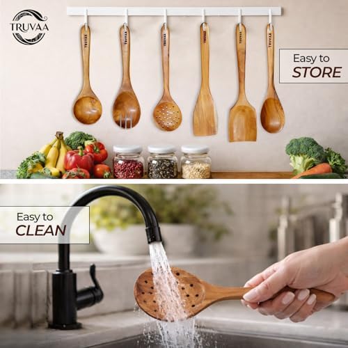 6-Piece Teak Wood Cooking Utensil Set