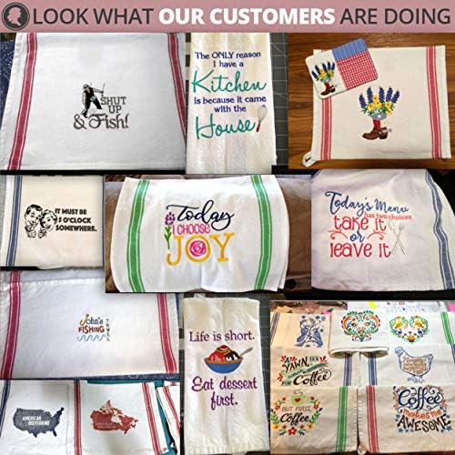 Aunti Em's Kitchen Vintage Striped Cotton Dish Towels, Multicolor