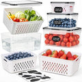 Freshmage 4 PCS Fruit Storage Containers for Fridge