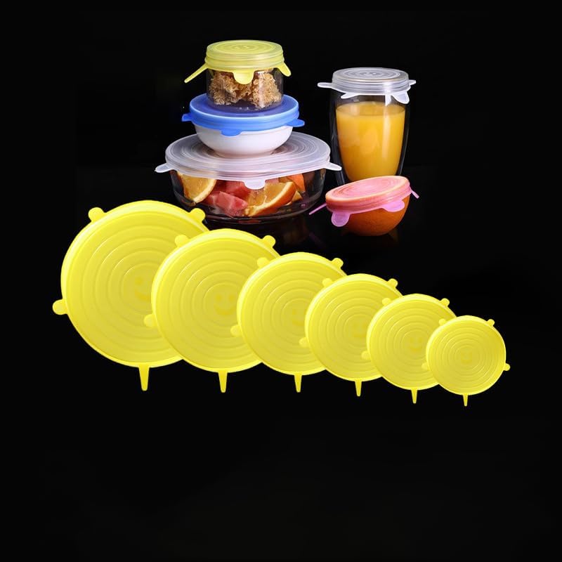 Silicone Stretch Lids 6 Pack, 6 Sizes